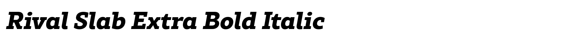 Rival Slab Extra Bold Italic image